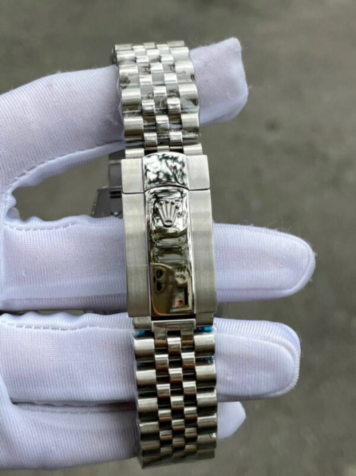 Custom Rolex Day-Date Black Dial Diamonds Bezel - Asian Rolex 108 - Image 6