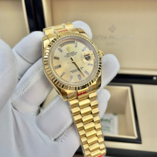 Custom Rolex Day-Date Yellow Gold Champagne Dial - Asian Rolex 125 - Image 2