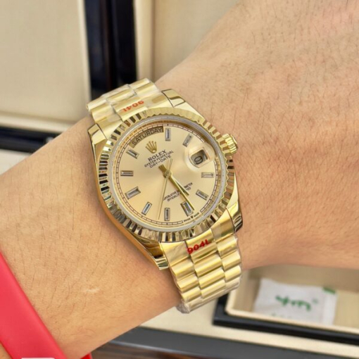 Custom Rolex Day-Date Yellow Gold Champagne Dial - Asian Rolex 125 - Image 7