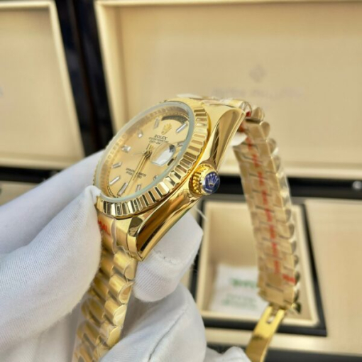 Custom Rolex Day-Date Yellow Gold Champagne Dial - Asian Rolex 125 - Image 5