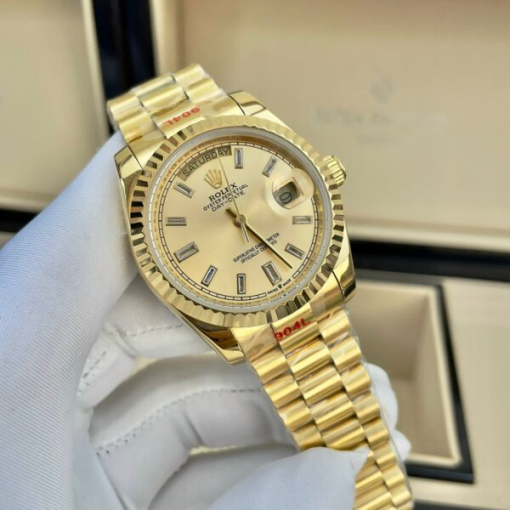 Custom Rolex Day-Date Yellow Gold Champagne Dial - Asian Rolex 125 - Image 3