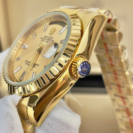 Custom Rolex Day-Date Yellow Gold Champagne Dial - Asian Rolex 125 - Image 4