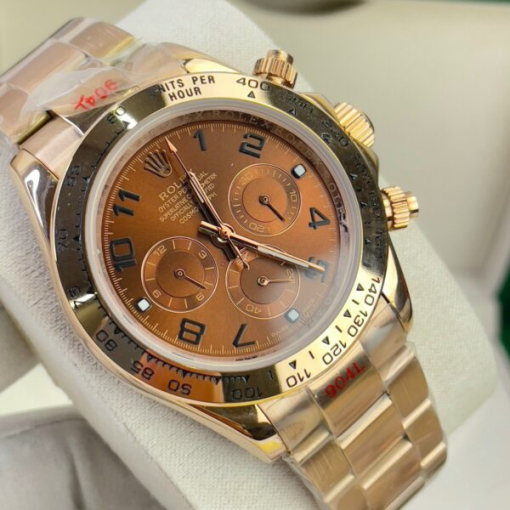 Custom Rolex Daytona Cosmograph Rose Gold Chocolate Dial - Asian Rolex 31 - Image 2