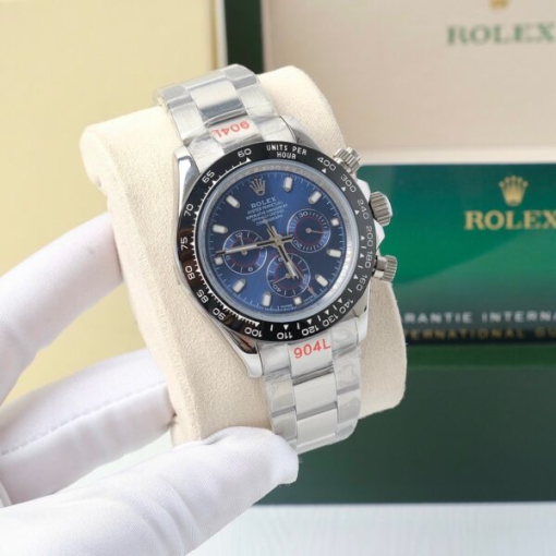 Custom Rolex Daytona Cosmograph Navy Index Dial Black Oysterflex - Asian Rolex 16 - Image 2