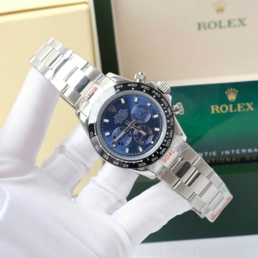 Custom Rolex Daytona Cosmograph Navy Index Dial Black Oysterflex - Asian Rolex 16 - Image 4