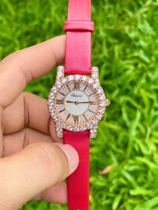 Custom Lady Chopard L’Heure Du Diamant Round - Asian Lady Watch 18