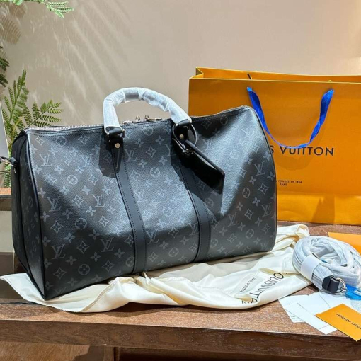 Custom Louis Vuitton Keepall Bandoulière Damier Graphite