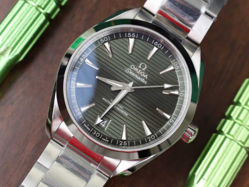 Custom Omega Seamaster Aqua Terra 150M Co-Axial Olive Green Dial - Swiss Omega 44 - Image 4