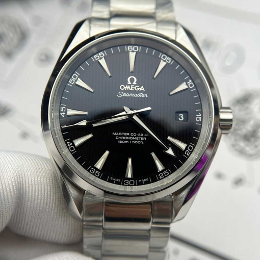 Custom Omega Seamaster Aqua Terra 150M Co-Axial Black Dial - Swiss Omega 43 - Image 2