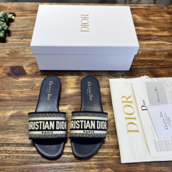 Custom Dior Classic Embroidered Slides