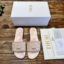 Custom Dior Classic Embroidered Slides