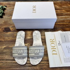 Custom Dior Classic Embroidered Slides