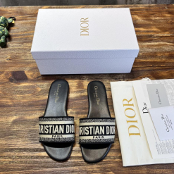 Custom Dior Classic Embroidered Slides