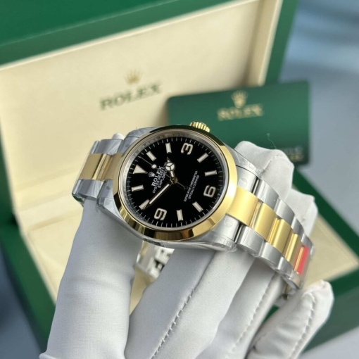 Custom Rolex Explorer 214270-0003 Demi Black Dial - Swiss 196 - Image 3