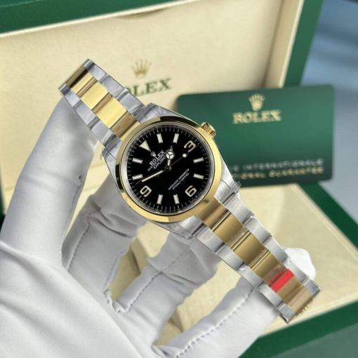 Custom Rolex Explorer 214270-0003 Demi Black Dial - Swiss 196