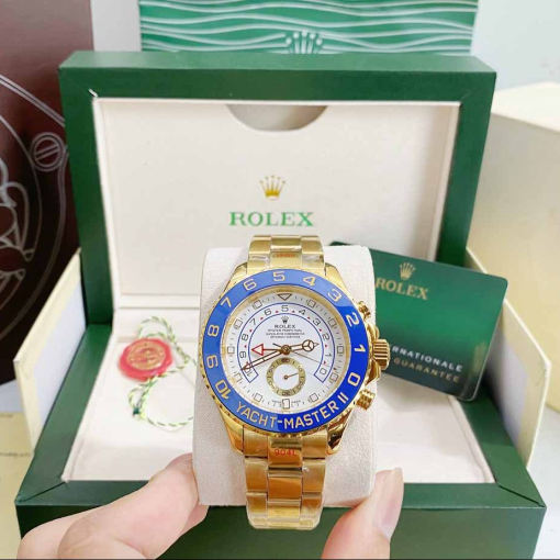 Custom Rolex Yacht-Master II Yellow Gold White Dial - Asian Rolex 160