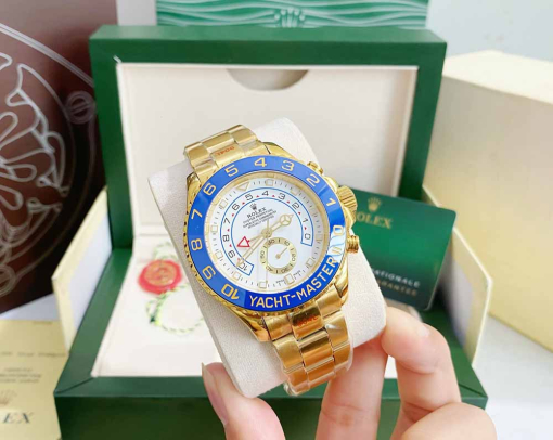 Custom Rolex Yacht-Master II Yellow Gold White Dial - Asian Rolex 160 - Image 4