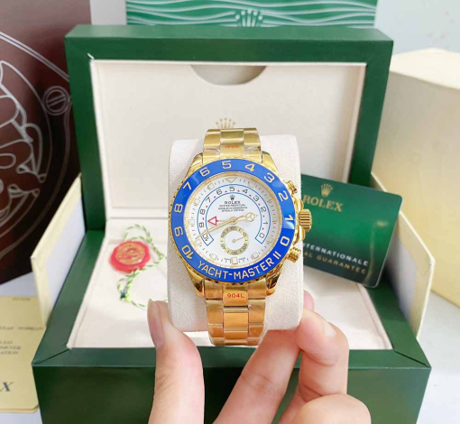 Custom Rolex Yacht-Master II Yellow Gold White Dial - Asian Rolex 160 - Image 2