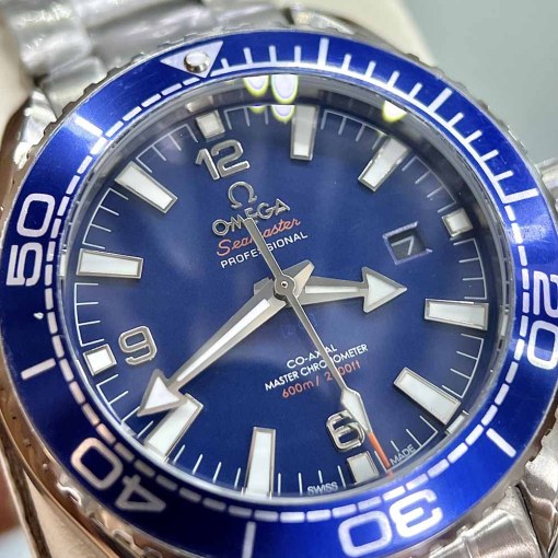 Custom Omega Seamaster Planet Ocean 007 Blue Dial - Asia Omega 13 - Image 4