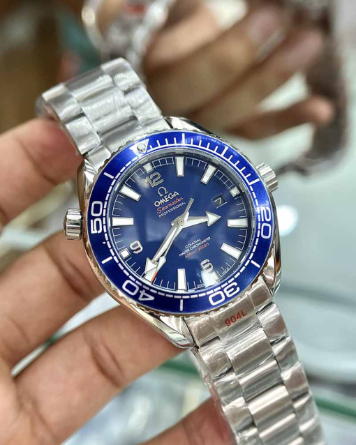 Custom Omega Seamaster Planet Ocean 007 Blue Dial - Asia Omega 13 - Image 3