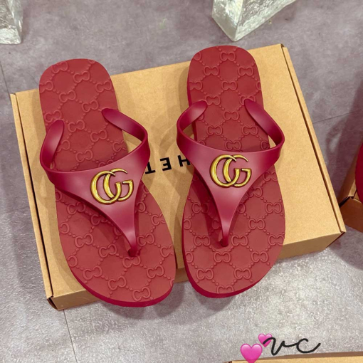 Custom Gucci GG Rubber Thong Sandals