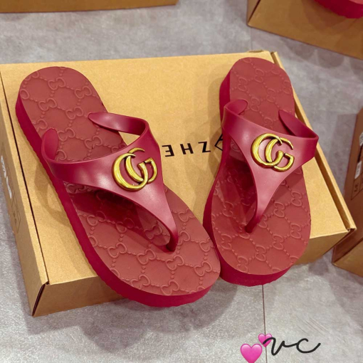 Custom Gucci GG Rubber Thong Sandals - Image 3