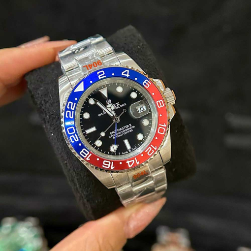 Custom Rolex GMT-Master II Pepsi Black Dial - Asian 148 - Image 5