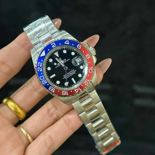 Custom Rolex GMT-Master II Pepsi Black Dial - Asian 148