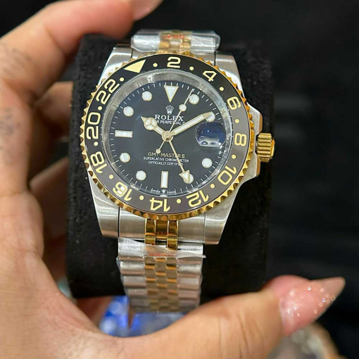 Custom Rolex GMT-Master II Black Adam Demi Black Dial - Asian 146