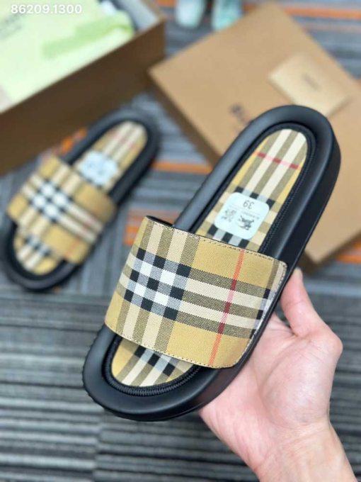 Custom Unisex Burberry Men/Women Slides - Image 2