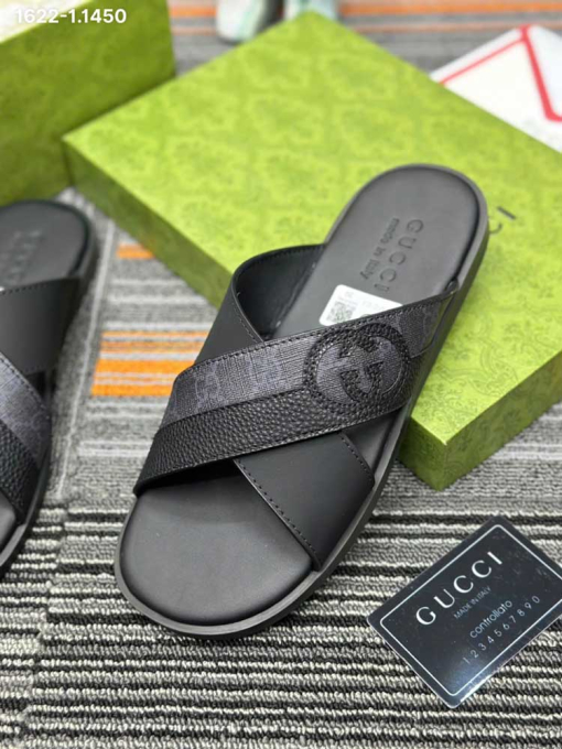 Custom Unisex Gucci Men/Women Cross Strap Slides - Image 3