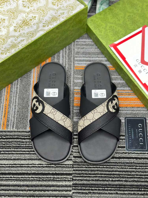 Custom Unisex Gucci Men/Women Cross Strap Slides