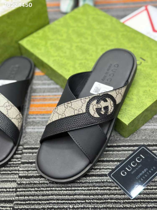 Custom Unisex Gucci Men/Women Cross Strap Slides - Image 3