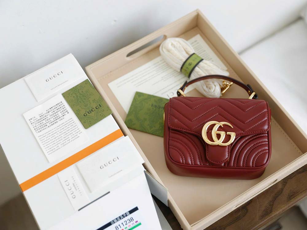 Custom Gucci Marmont Mini Top Handle Bag - Image 11