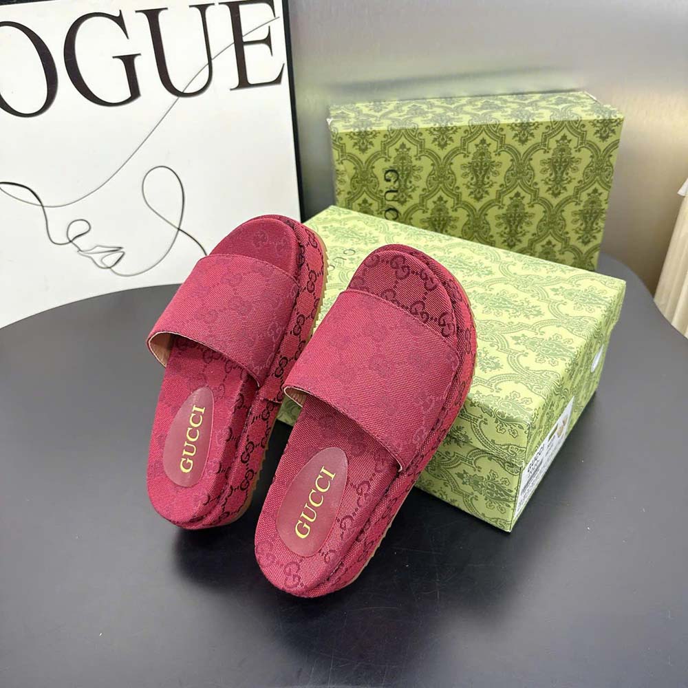 Custom Gucci Platform Slide Sandal