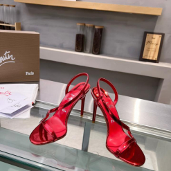 Custom Christian Louboutin Rosalie Strass Red Sole Heels