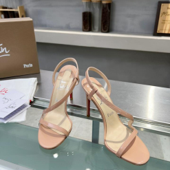 Custom Christian Louboutin Rosalie Strass Red Sole Heels