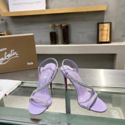 Custom Christian Louboutin Rosalie Strass Red Sole Heels