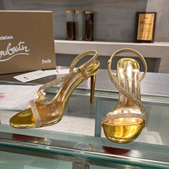 Custom Christian Louboutin Rosalie Strass Red Sole Heels