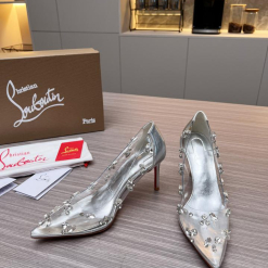 Custom Christian Louboutin Degraqueen Embellished PVC Pumps