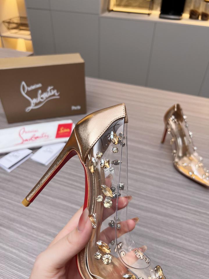 Custom Christian Louboutin Degraqueen Embellished PVC Pumps - Image 6