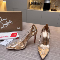 Custom Christian Louboutin Degraqueen Embellished PVC Pumps
