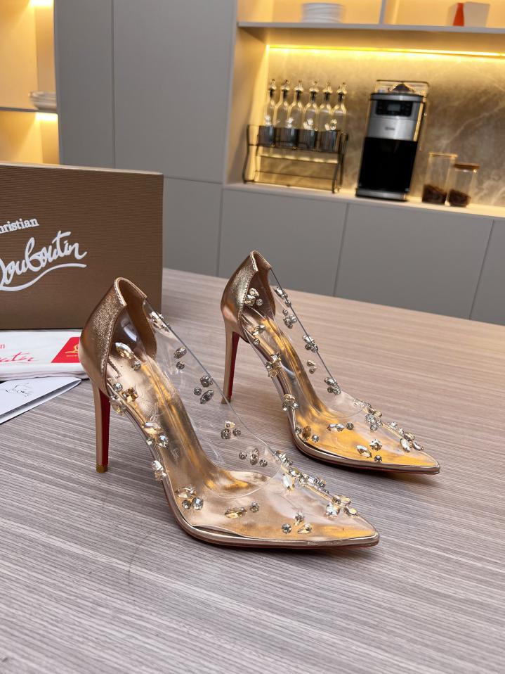 Custom Christian Louboutin Degraqueen Embellished PVC Pumps - Image 4