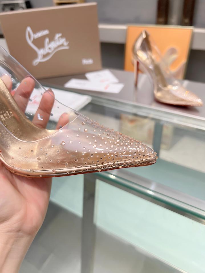Custom Christian Louboutin Follies Strass PVC Pumps - Image 6