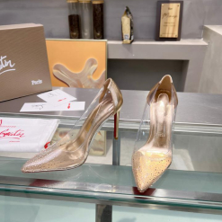 Custom Christian Louboutin Follies Strass PVC Pumps