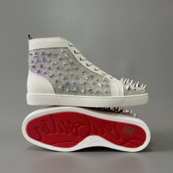 Custom Christian Louboutin Lou Spikes High-Top Sneakers