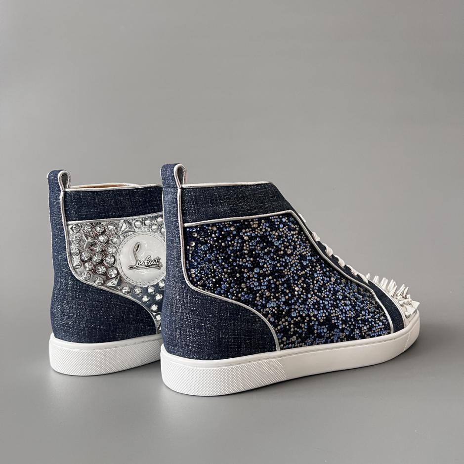 Custom Christian Louboutin Lou Spikes High-Top Sneakers - Image 6
