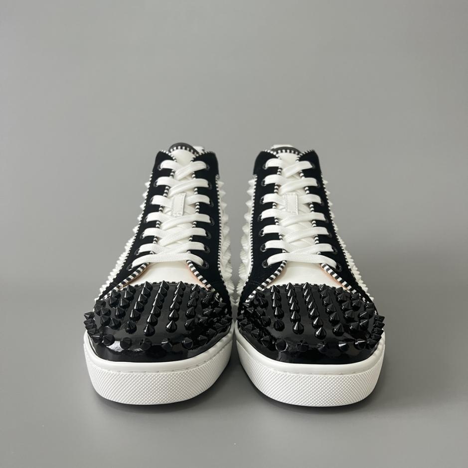 Custom Christian Louboutin Lou Spikes High-Top Sneakers - Image 2