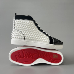 Custom Christian Louboutin Lou Spikes High-Top Sneakers
