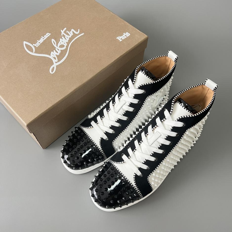 Custom Christian Louboutin Lou Spikes High-Top Sneakers - Image 9